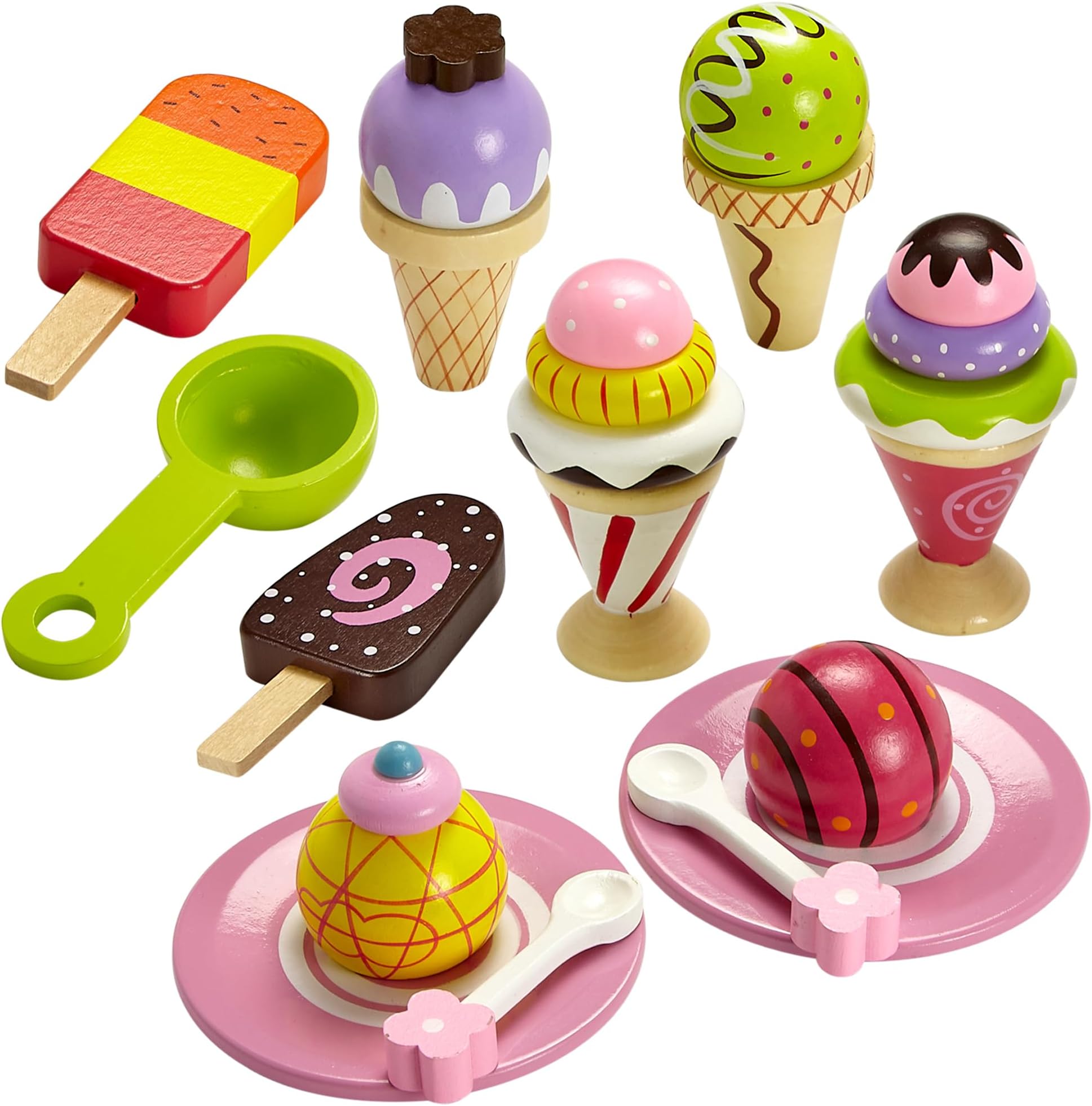 Wooden Ice Cream Set