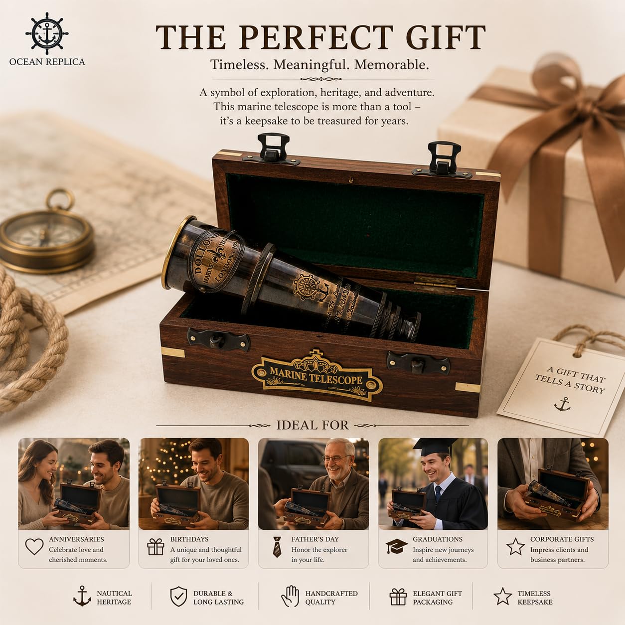 アンティーク　英国　mappin＆webb　旅行用　紳士　トラベルセット Amazon.com: 1920 Dollond London Brass Maritime Telescope – 15