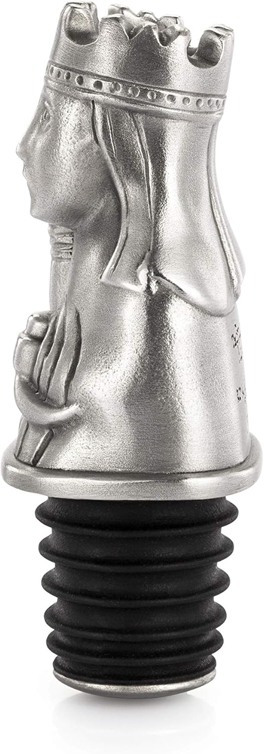Royal Selangor Hand Finished The British Museum Collection Pewter Lewis Queen Bottle Stopper Gift
