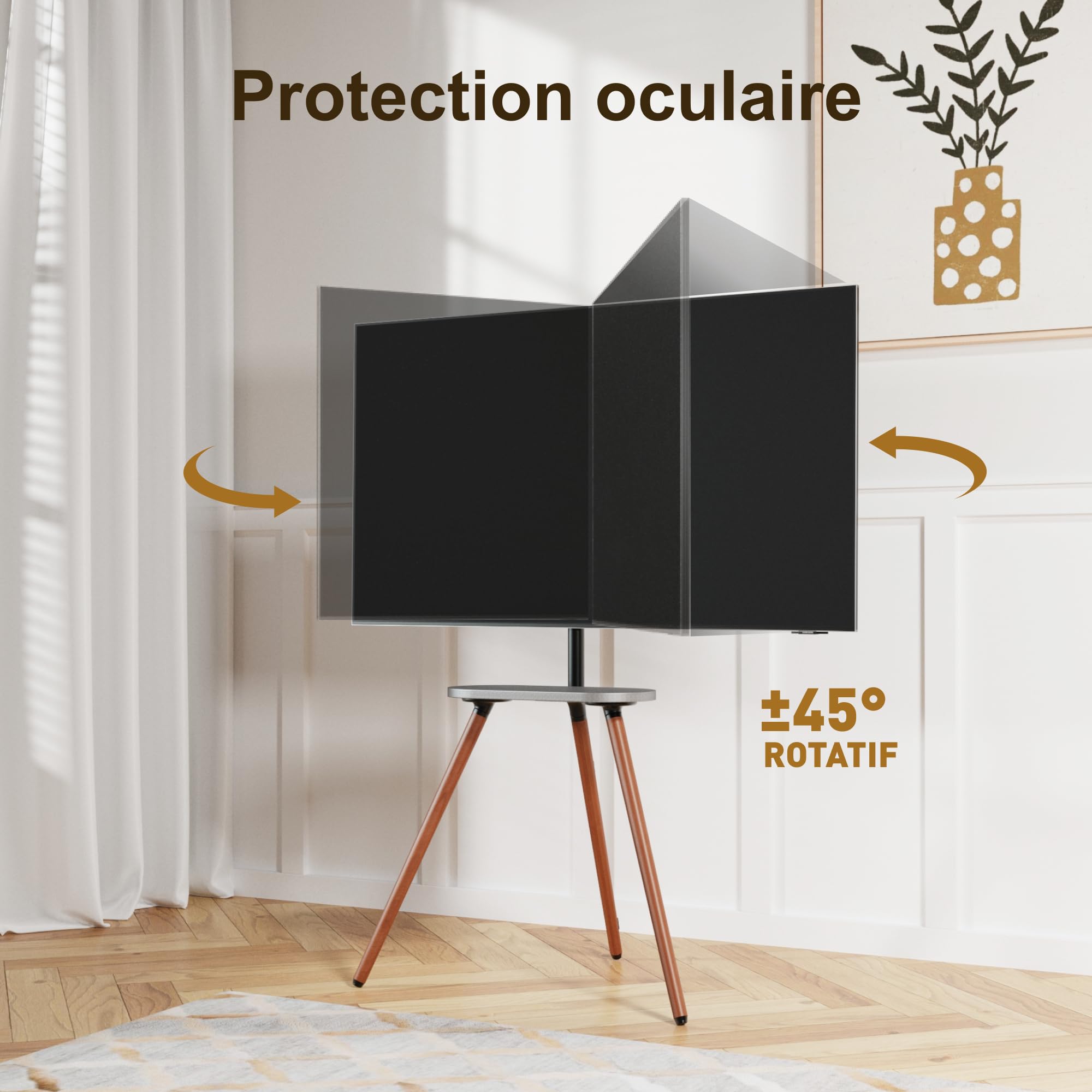 Chevalet TV pour écran LCD LED OLED de 43 à 65 pouces jusqu'à 35 kg