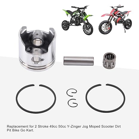 GOOFIT 40mm Piston Ring Assembly Kit Replacement for 2 Stroke 49cc 50cc Y-Zinger Jog Moped Scooter Dirt Pit Bike Go Kart