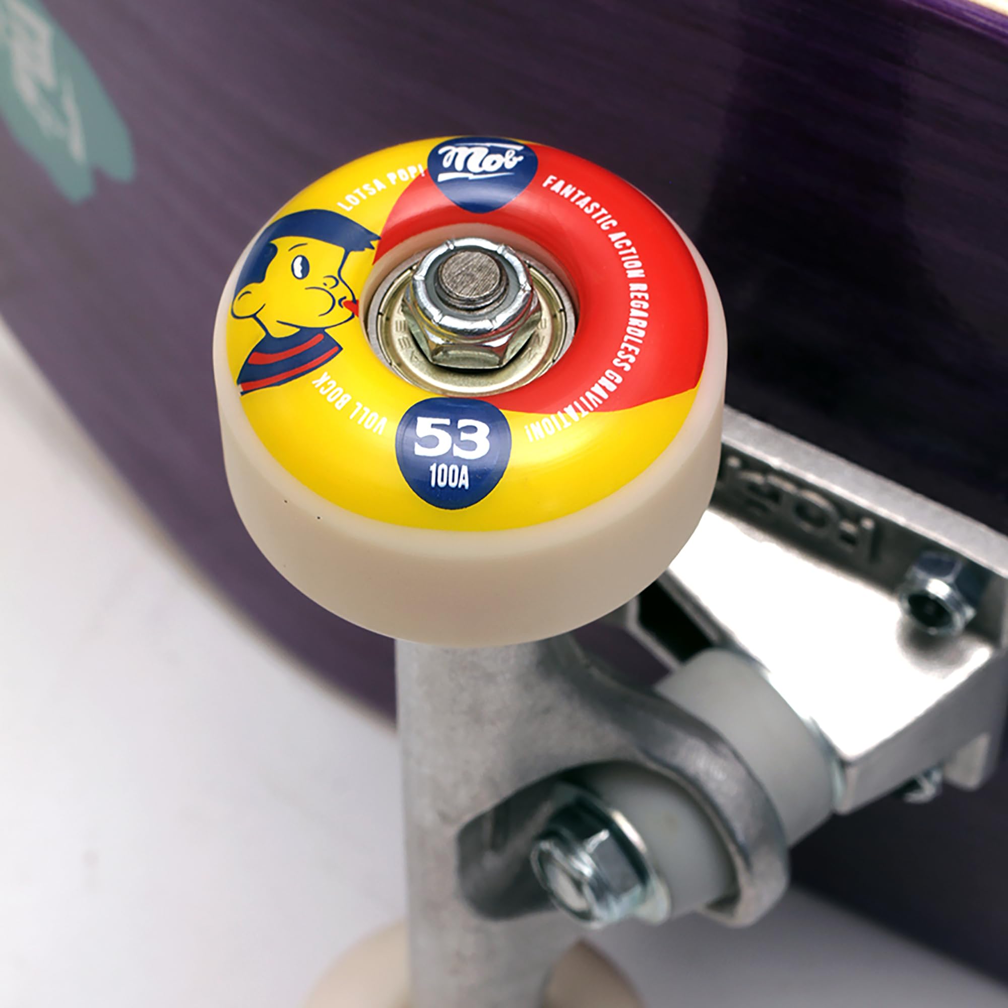 Mob Skateboards Bubble 7.75 - Komplettboard 31,75 x 7,75 Zoll - Holzbrett aus 7 Schichten Ahornholz - Fertig montiert - Skateboard für Jugendliche, Erwachsene, Anfänger und Profis - Rot