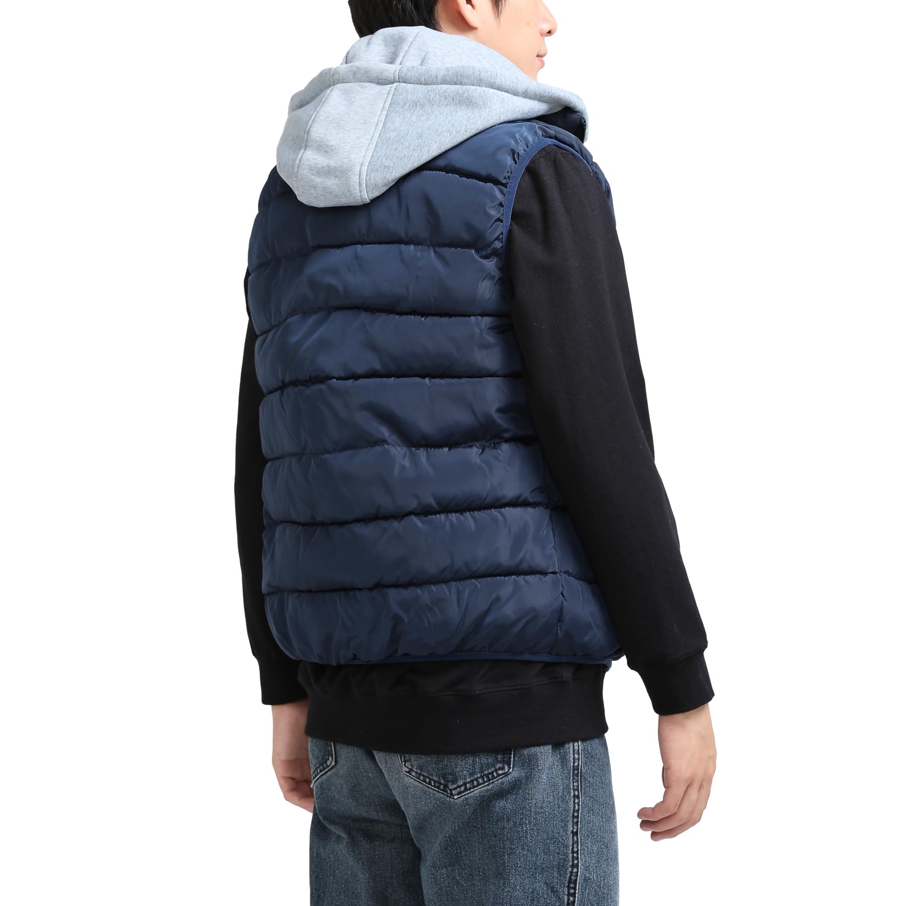 YOUTHUP Hombre Chaleco Acolchado con Capucha Ligero Chalecos Exteriores para Hombre Gilet de Invierno