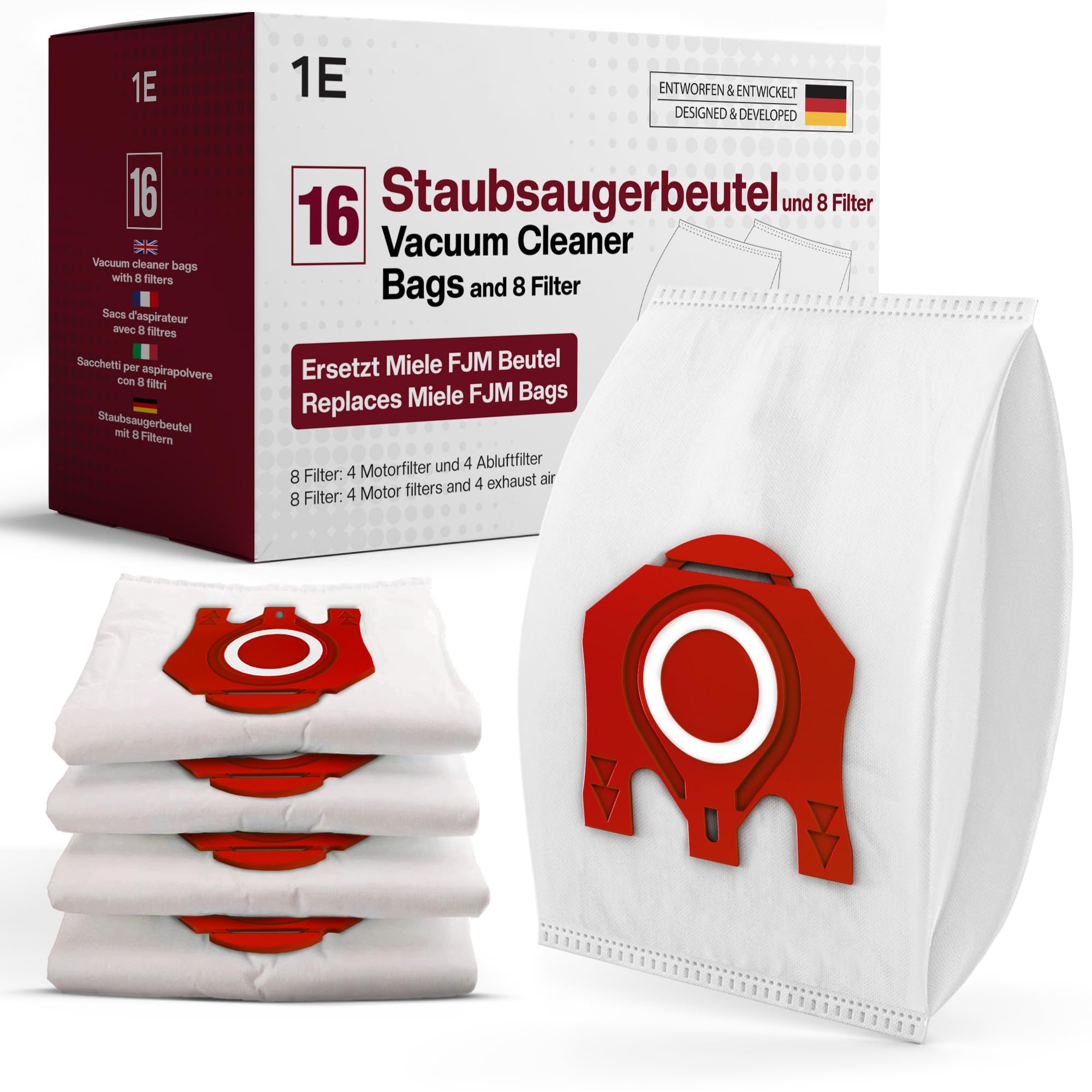 16 Staubsaugerbeutel Typ FJM für Miele Compact C1 & C2
