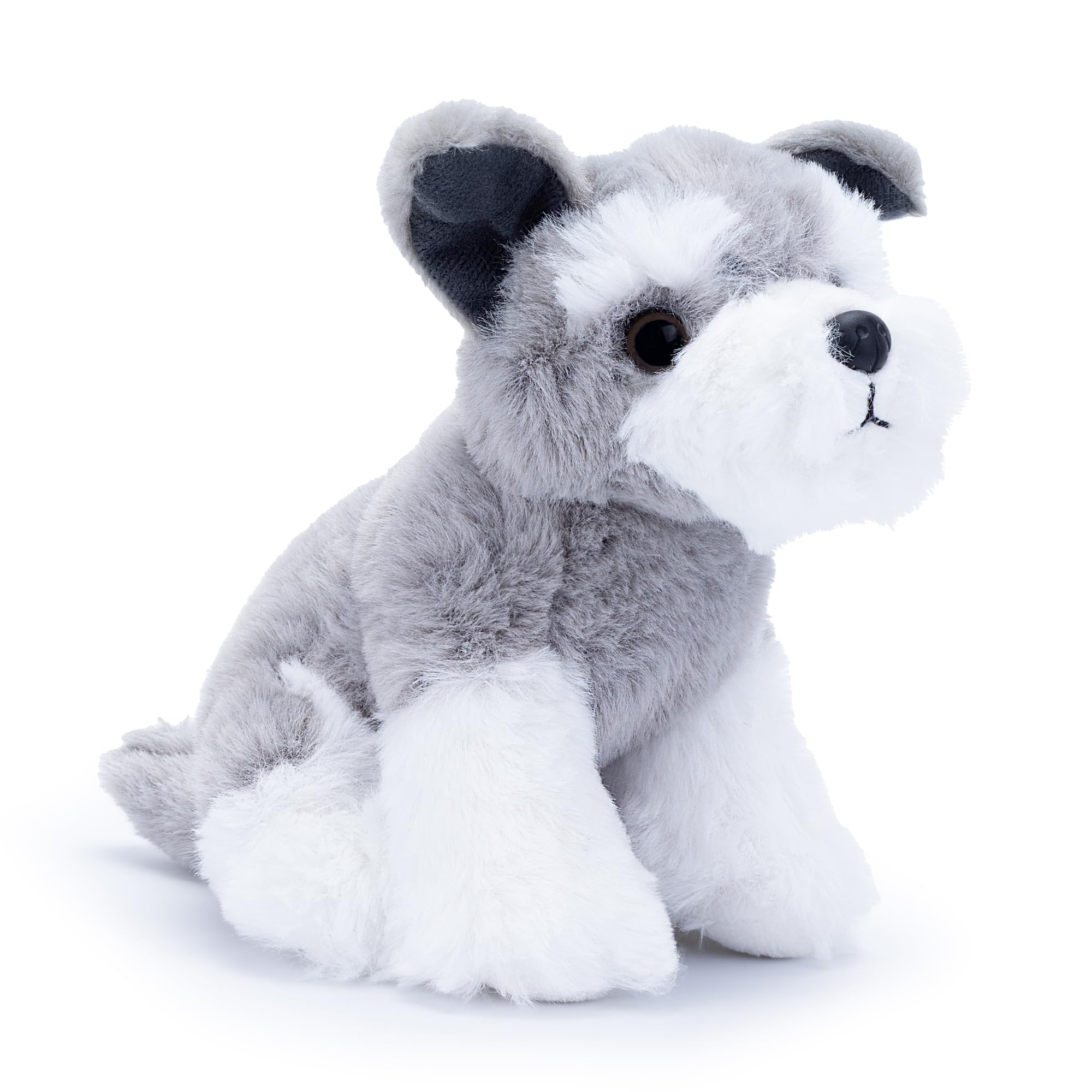 Zappi Co Palm Pups Schnauzer Dog Plush Toy (15cm) - Schnauzie Pup - Soft, Cuddly, 100% Recycled - Dapper Little Dog Friend