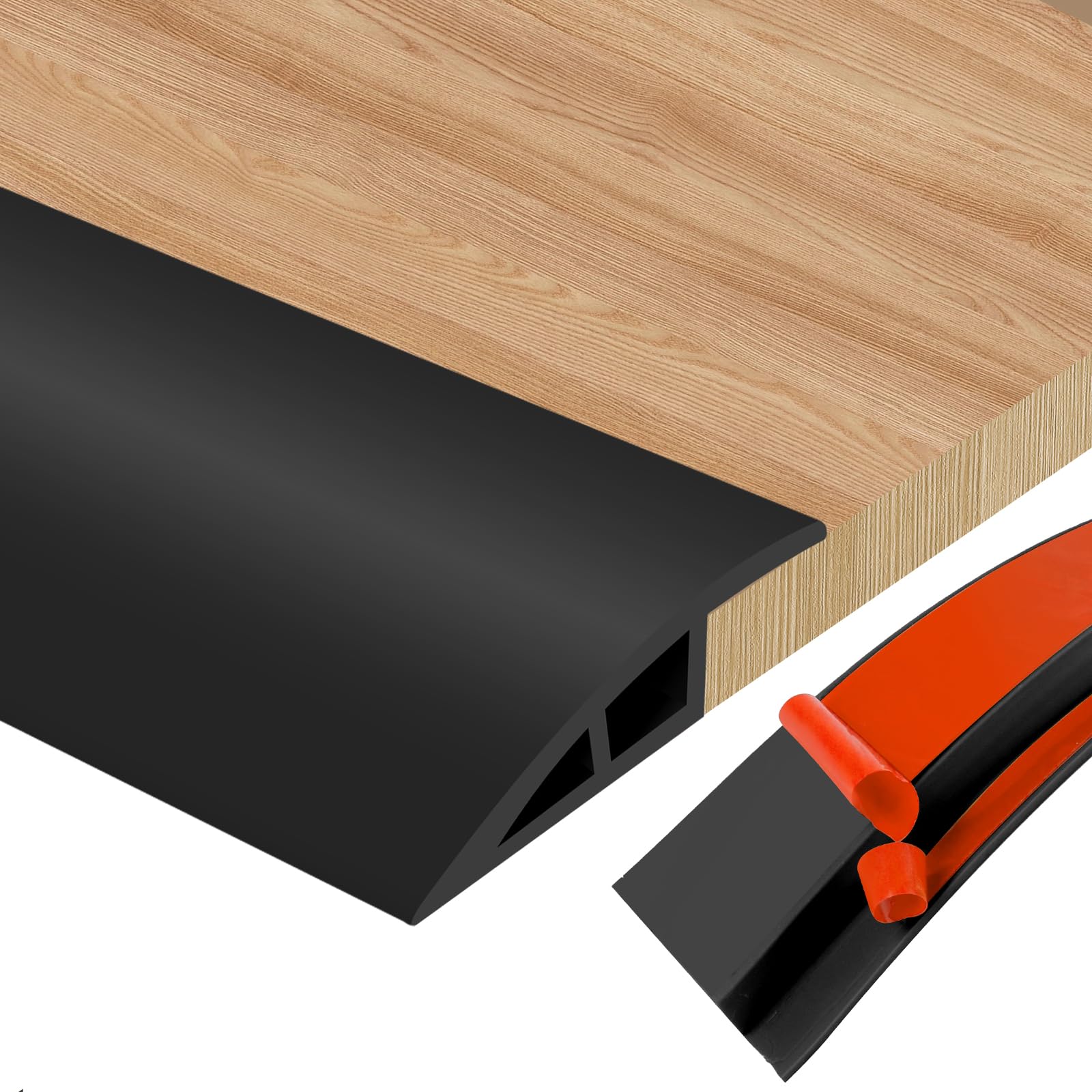 Floor Transition Strips Double Sided Self Adhesive Door Threshold Strips for Doorways, Laminate Threshold for Gaps Carpet Floor Tiles