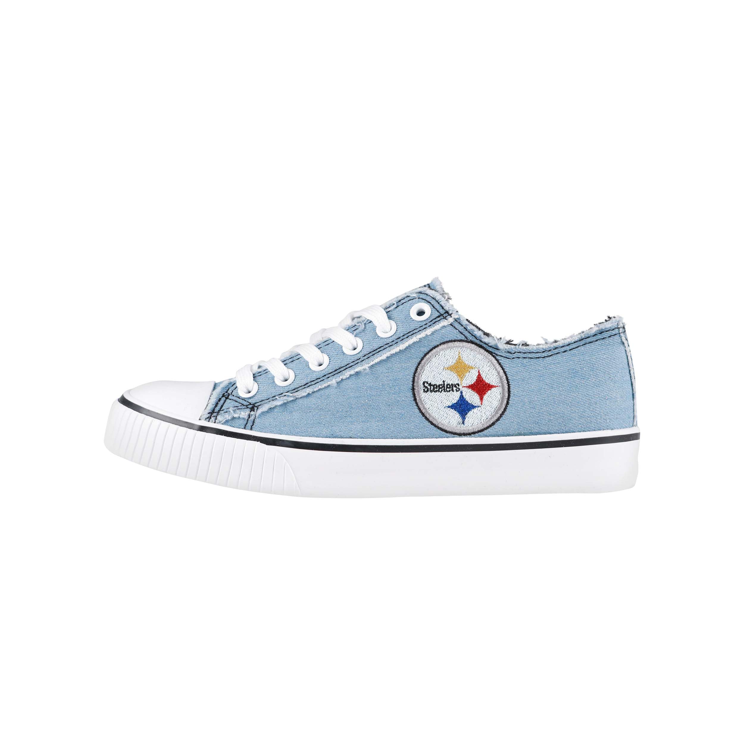 FOCO NFL Womens NFL Denim Team Logo Ladies Fashion Low Top Canvas Sneakers Shoes