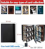 Vista 6 de Carpeta de 9 bolsillos para tarjetas de colección, álbum con fundas para tarjetas TCG, MTG, Yugioh, protección para almacenamiento de cartas