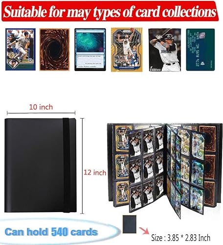 Miniatura 6 de Carpeta para tarjetas coleccionables de 9 bolsillos, carpeta de colección de tarjetas, fundas para tarjetas deportivas para TCG, MTG, Yugioh,