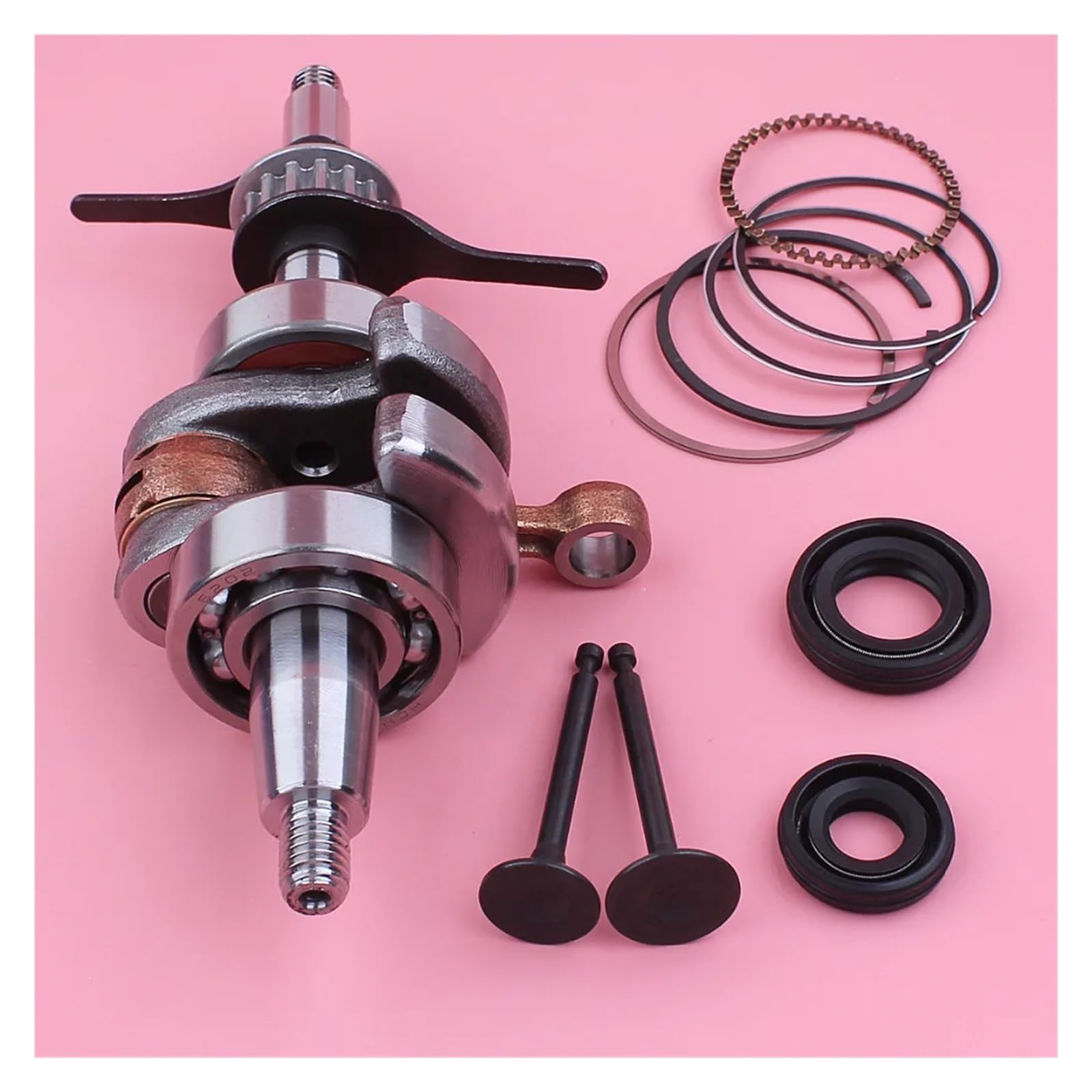 Kit de Juntas de pistón y válvula de Sello de Aceite del cigüeñal for Motor pequeño de cortacésped GX35 de 35 CC y GX 35