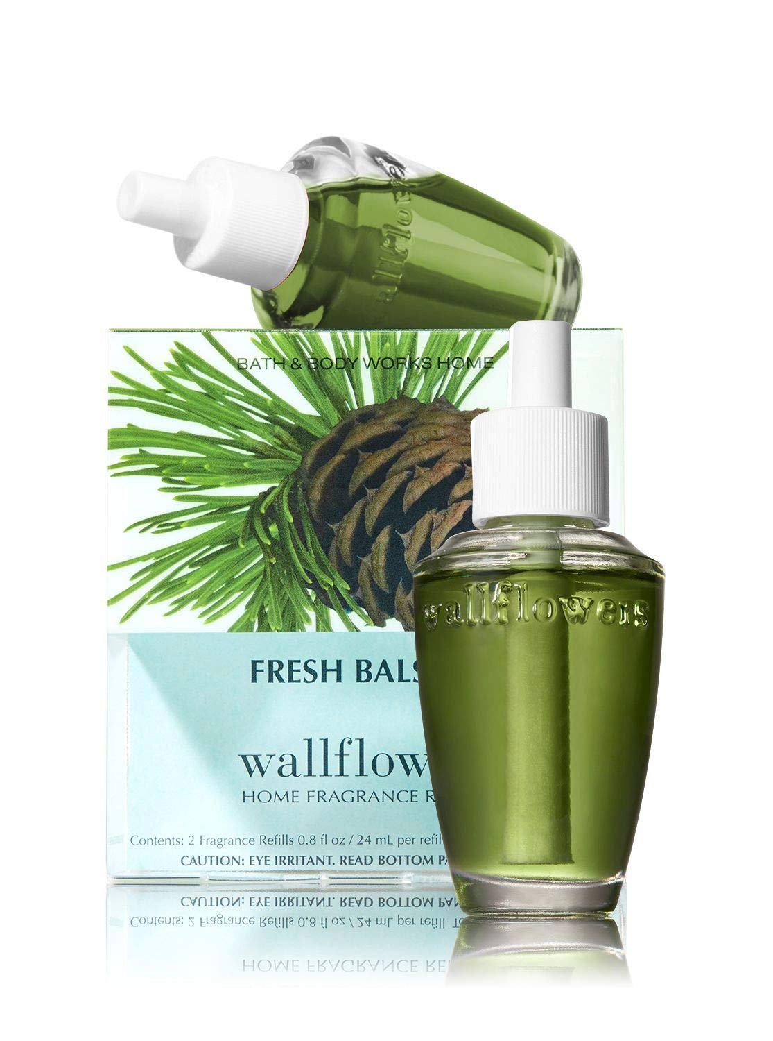 TORYO Bath & Body Works Fresh Balsam Wallflower Refill Signature Collection 2 bulbs