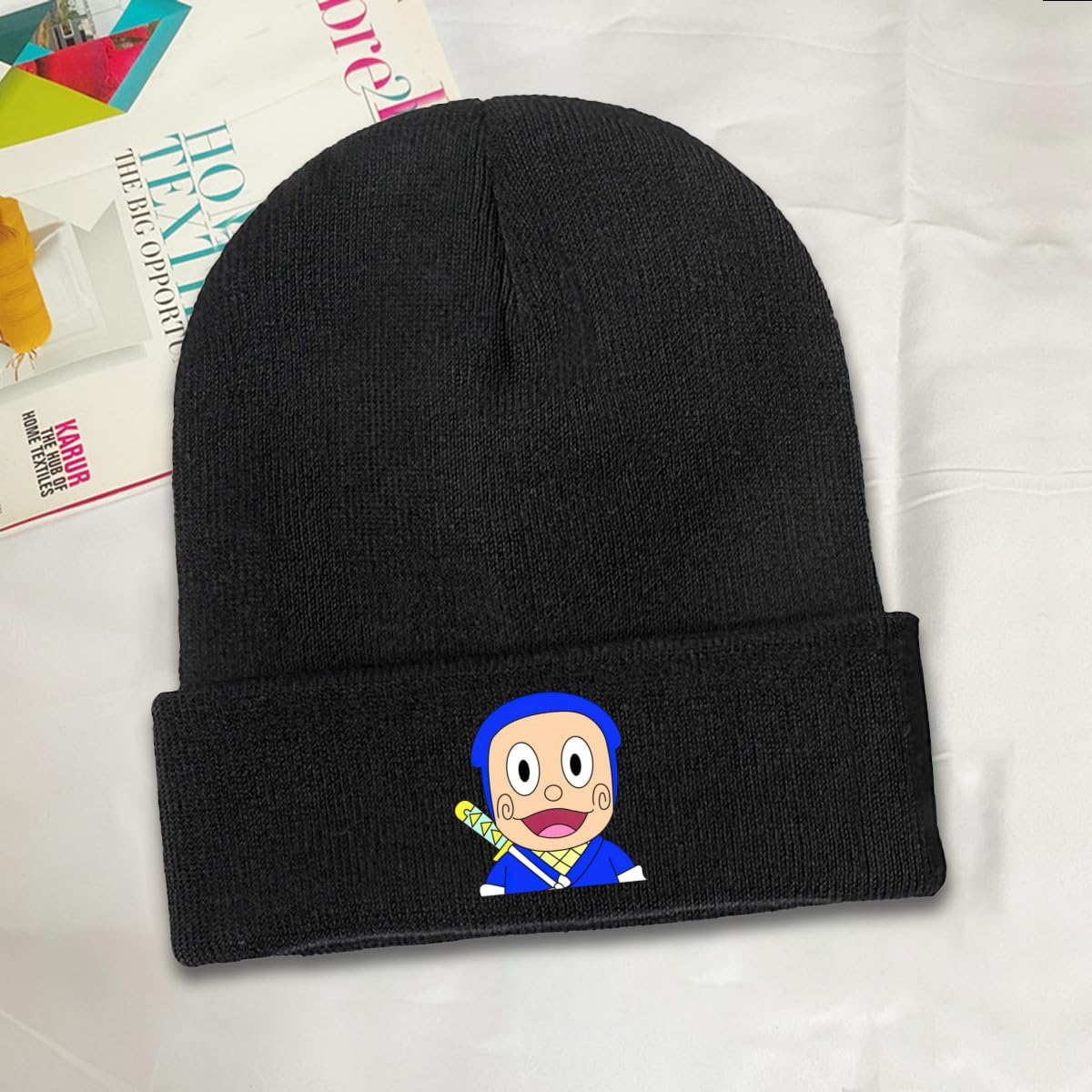ニット帽の大助くん（身長２７㎝） Amazon.co.jp: 忍者ハットリくん ニット帽 キャップ 帽子 ニット