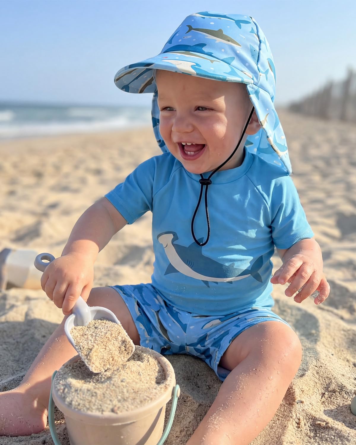 WYTbaby Ropa UV Traje de baño para bebé niño de dos piezas manga corta natación bañador pantalones cortos ropa de protección UV 3 meses - 3 años