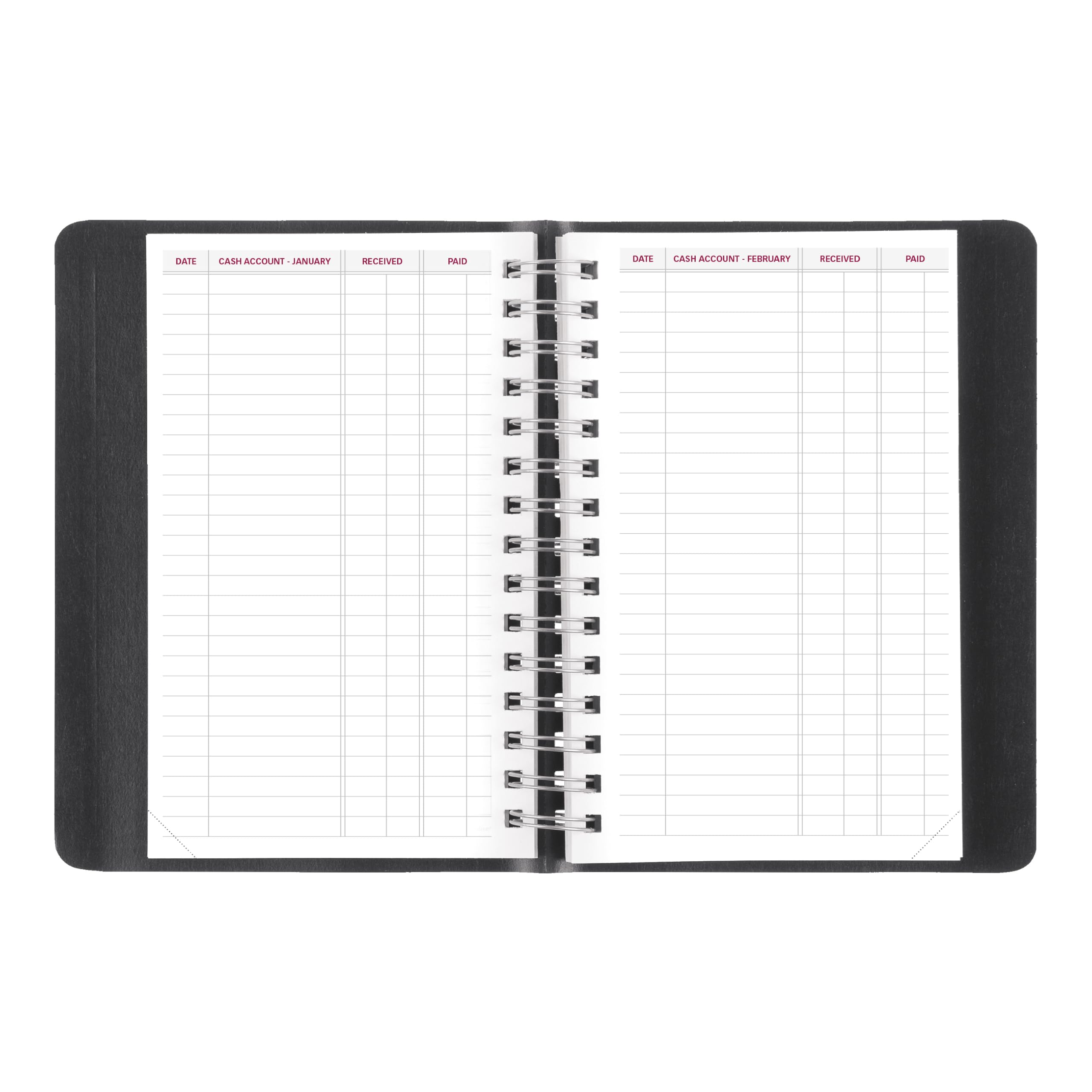 Brownline® CB800.BLK - Agenda giornaliera 2027, 12 mesi, da gennaio a dicembre, rilegatura a doppio filo, 20,3 x 12,7 cm, nero
