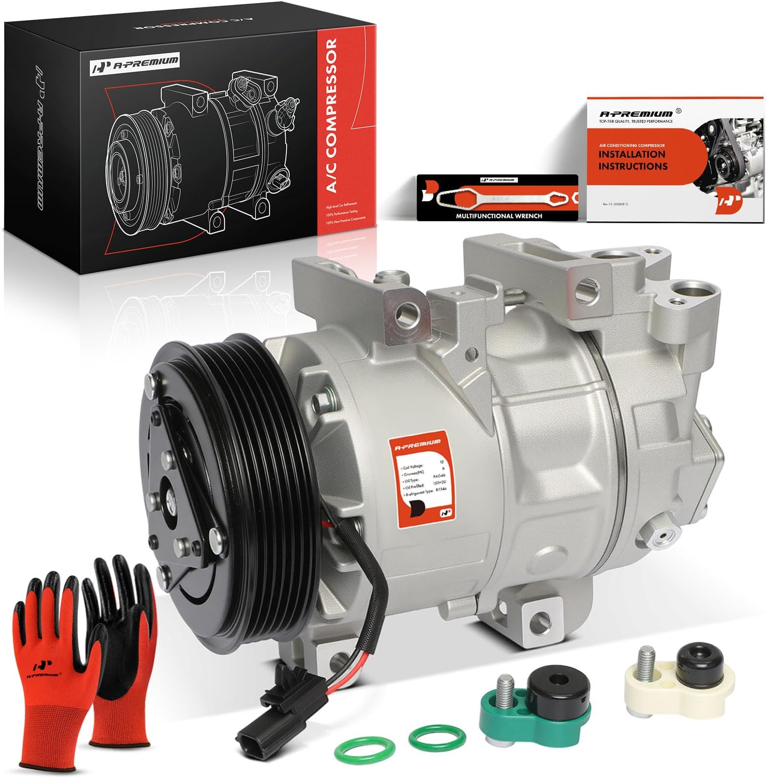 AC Compressor with Clutch Compatible with Nissan Altima 2013-2018 L4 2.5L