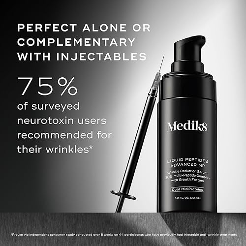 Miniatura 7 de Medik8 Liquid Peptides Advanced MP - Suero peptídico - Suero facial para reducción de arrugas - Hidratante y apoya el colágeno, ácido hialurónico -