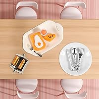 Vista 2 de simarro Accesorios de desayuno para casa de muñecas en miniatura, 46 piezas a escala 1:12, mini tostadora de pan, leche, huevos, tazas, platos