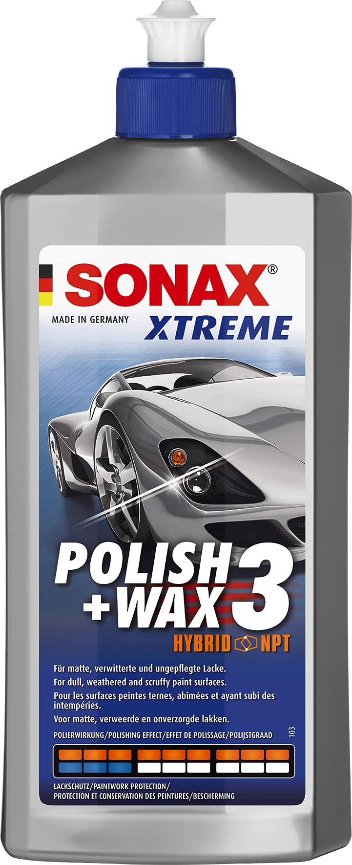 SONAX XTREME POLISH+WAX 3 HYBRID NPT (500 ml) - For dull, weathered and scruffy paint surfaces. | Item-No. 02022000-810