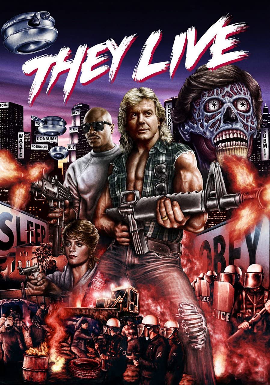Affiche De Cinéma Vintage "They Live" (Sie Leben) - John Carpenter 1988, Version Turque 1-Sheet