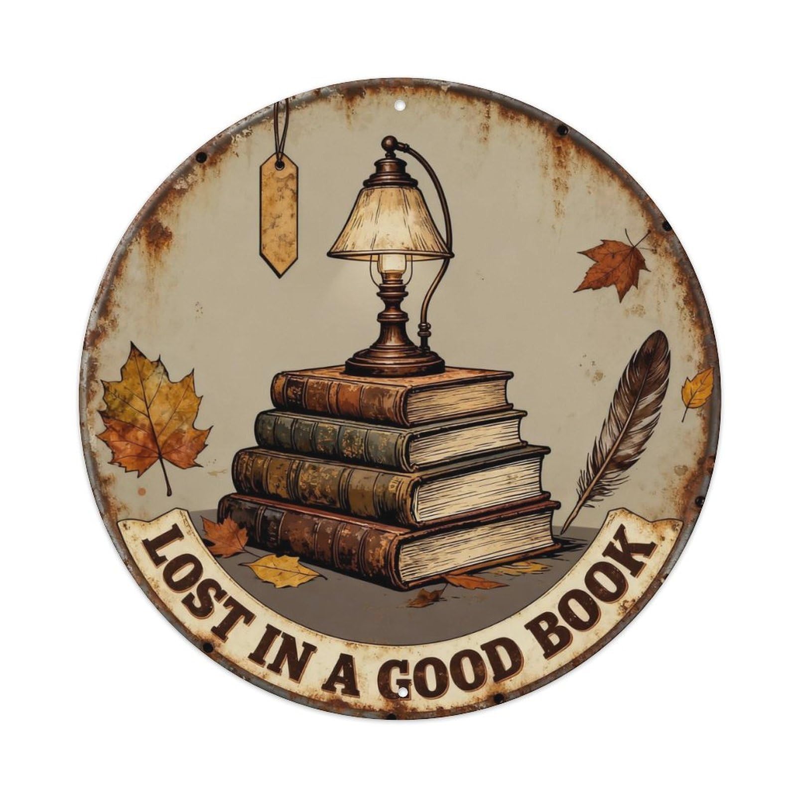 Lost A Good Book Metal Tin Sign Plaque