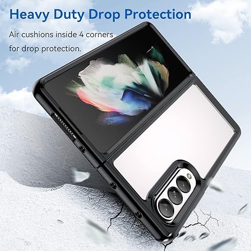 Miniatura 7 de Ahonest Funda para Samsung Galaxy Z Fold 5 Funda delgada a prueba de caídas protege de caídasarañazoshuellas Funda protectora delgada de TPU de
