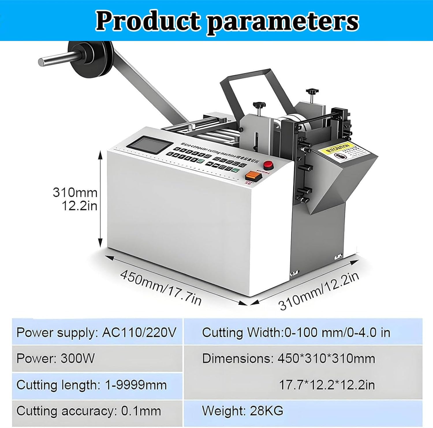 Automatic Heat-Shrink Tube Cutting Machine,300W Tube Cable Pipe Cutter Precise Efficient Tube Cable Pipe Cutter Cutting Machine,for Sleeve, Rubber/Plastic Tube