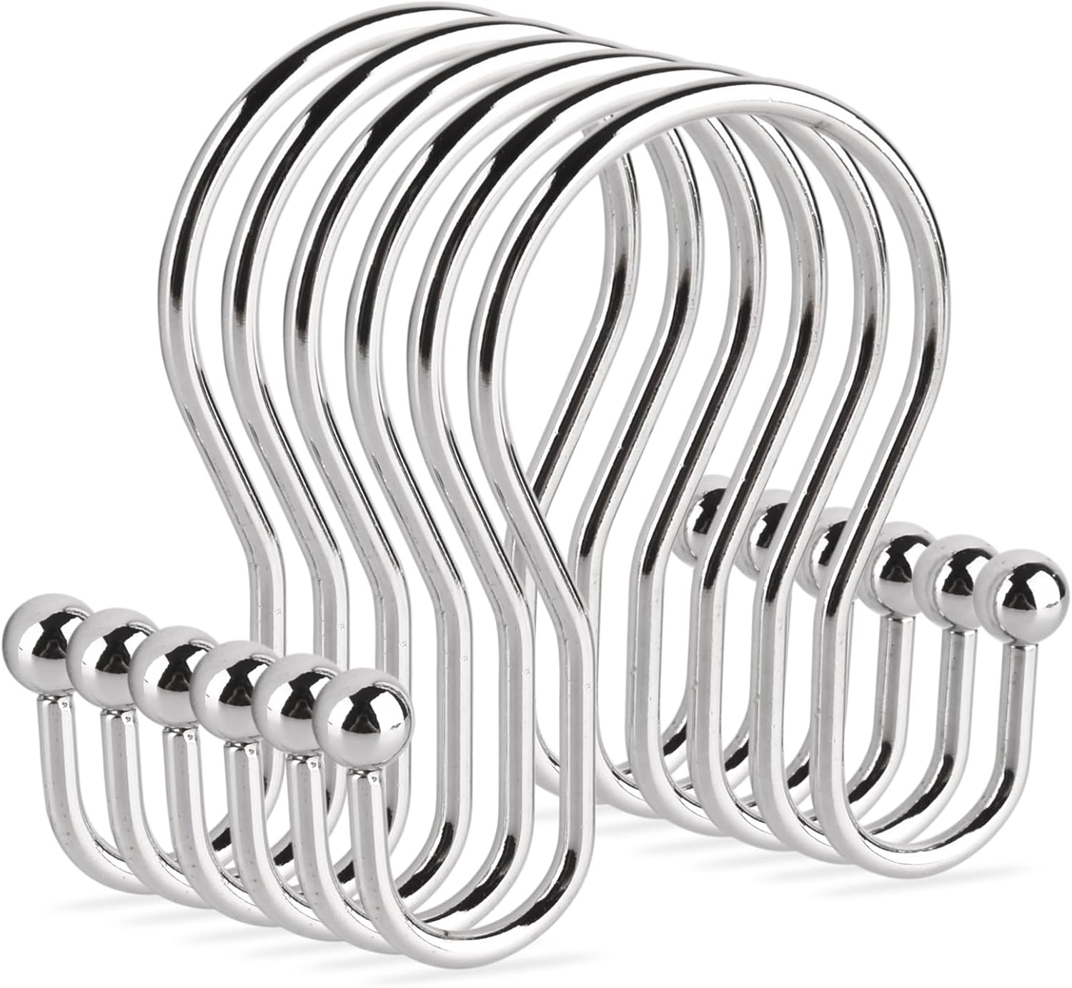 Double Shower Curtain Rings, Double Sided Shower Curtain