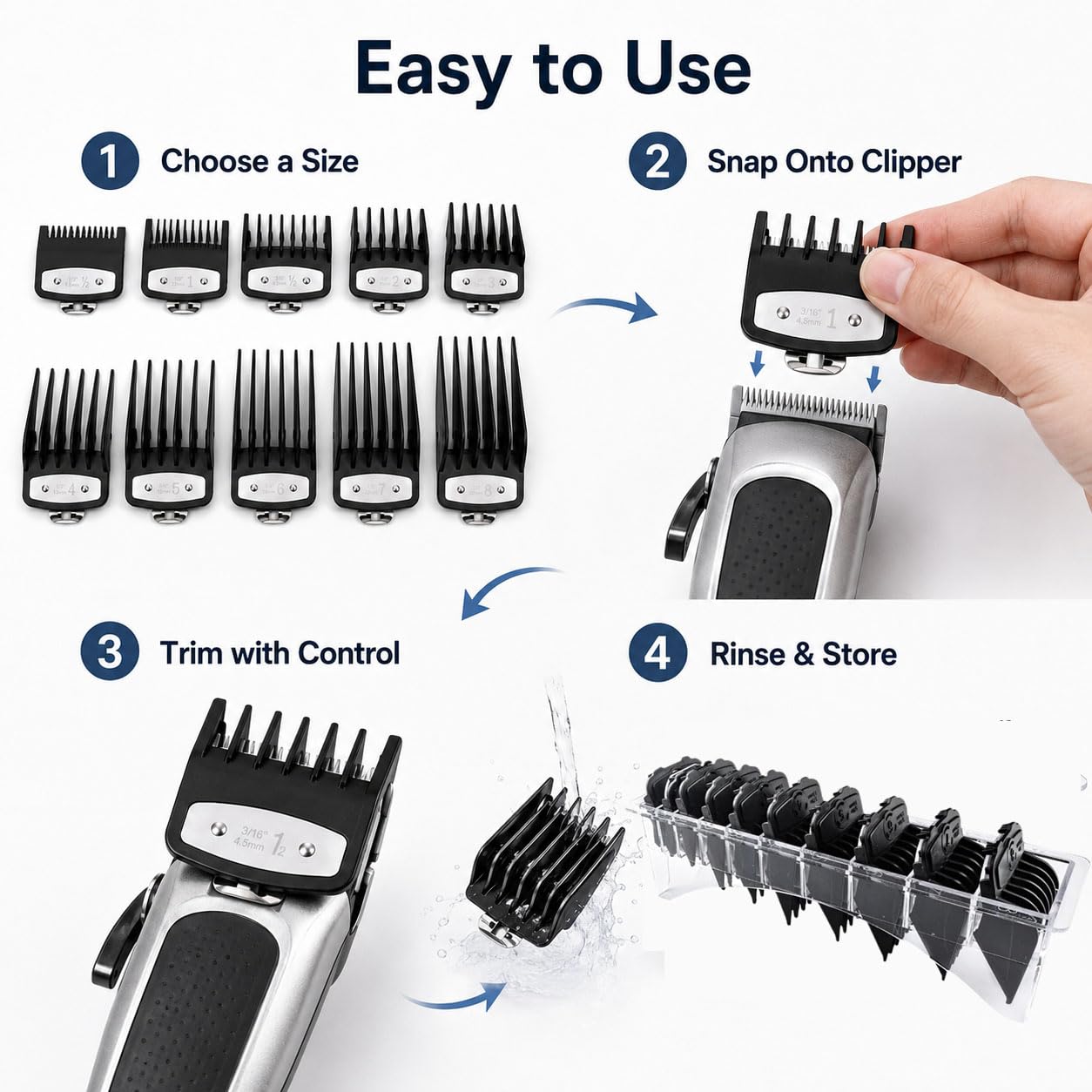 10 Stück Trimmer Aufsätze für Panasonic ER-GC63 2021-2026+