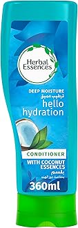 Herbal Essences Hello Hydration Moisturizing Conditioner with Coconut Essences for Dry and Damaged Hair, 360 ml