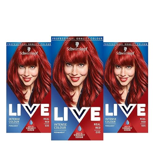 Schwarzkopf Live Intense - Tinte permanente para el cabello, rojo real (número 35), 4.8 fl oz