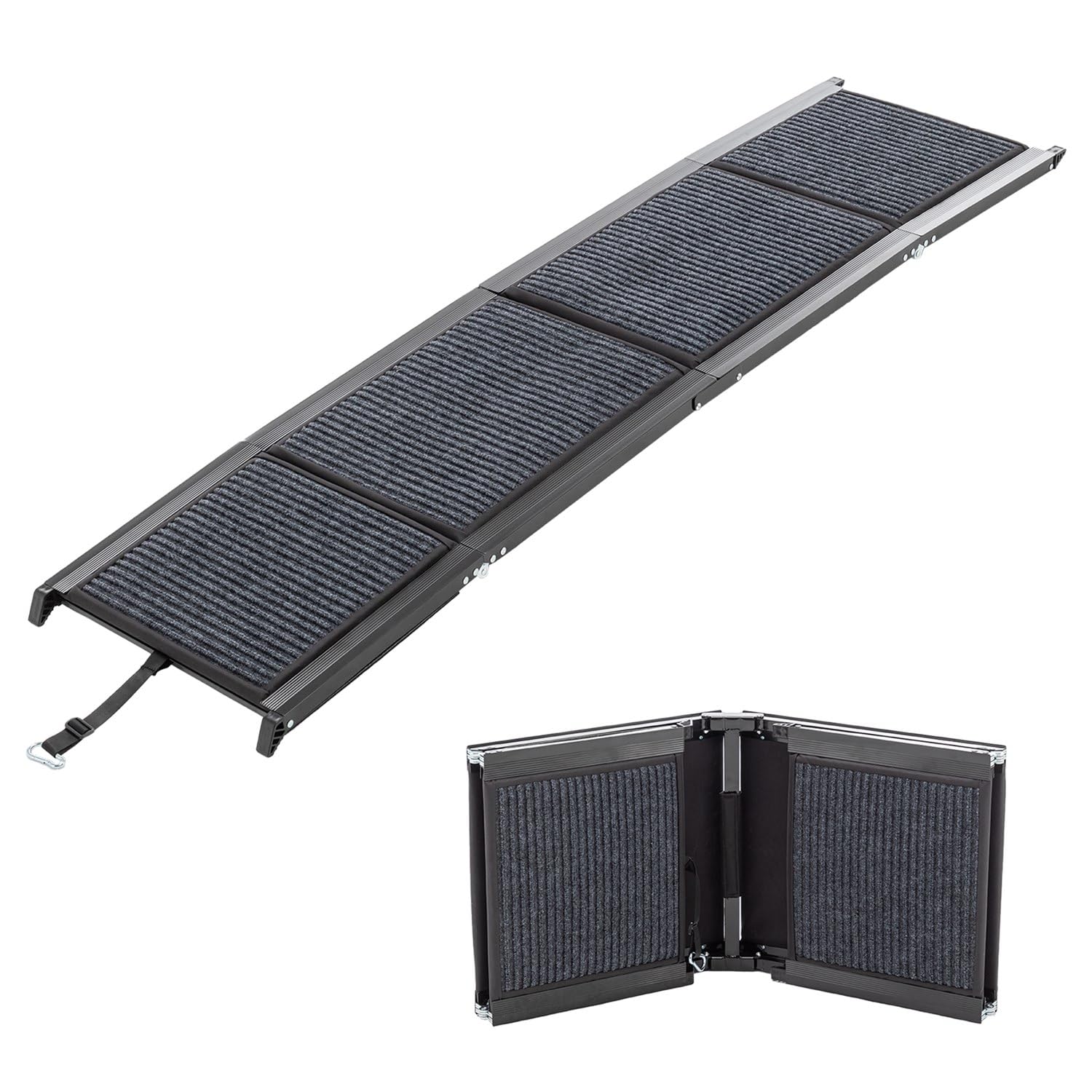 PawHaven Folding Dog Ramp Non-Slip Pet Ramp for Cars Sofa Bed – Dog Steps for Car, Large & Small Dogs, Lightweight Portable, 160X44CM