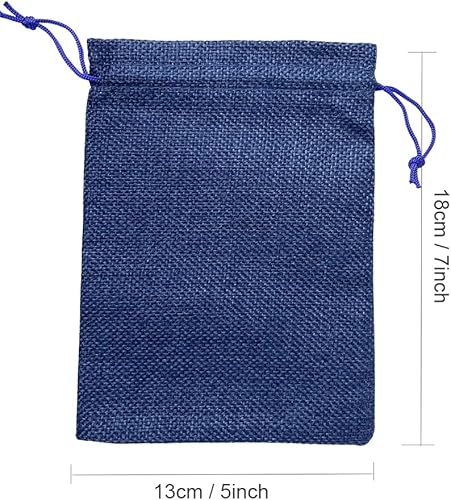 Miniatura 4 de Yisowank 15 bolsas de regalo de arpillera con cordón, bolsas de 5 x 7 pulgadas, pequeñas bolsas de regalo para bodas, Navidad, cumpleaños,