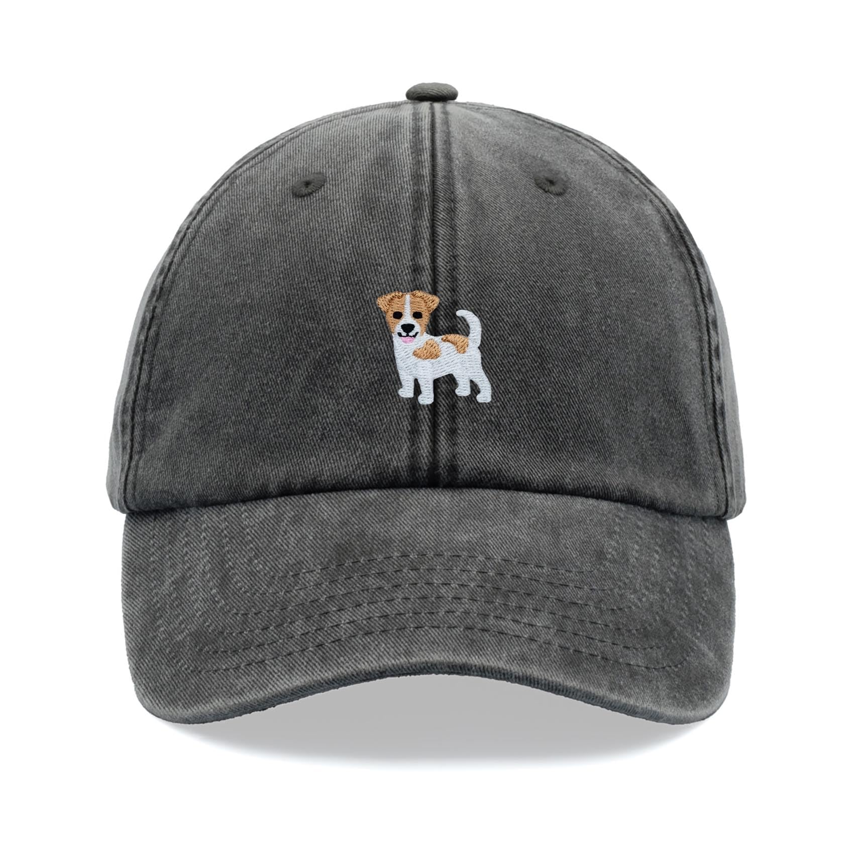 Cap Base Unisex Black Jack Russell Terrier Dog Baseball Cap Vintage Washed Dad Hat Adjustable