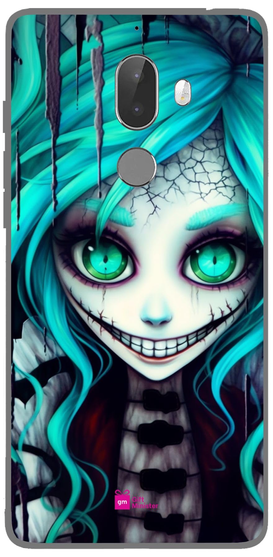 Gift Minister Silicone Designer Cover for Tenor 10 Or G Turquoisecover - Mad Cheshire Cyan Brown Image Graffiti Beige Aquamarine Anti-Slip Camera Protection Scratch Resistant Dustproof 1Pcs 16958