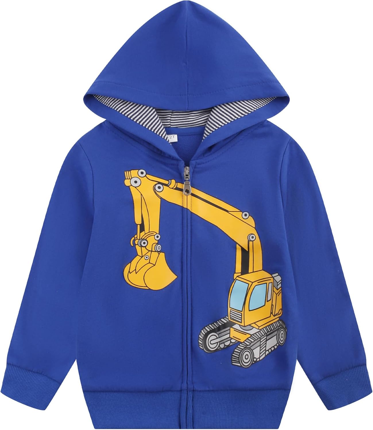 Popshion Boys Toddler Cartoon Dinosaur Hoodies Jacket Cool Long Sleeve Zipper Hooded Sport Sweatshirt Coat for Kids 1-7 Years