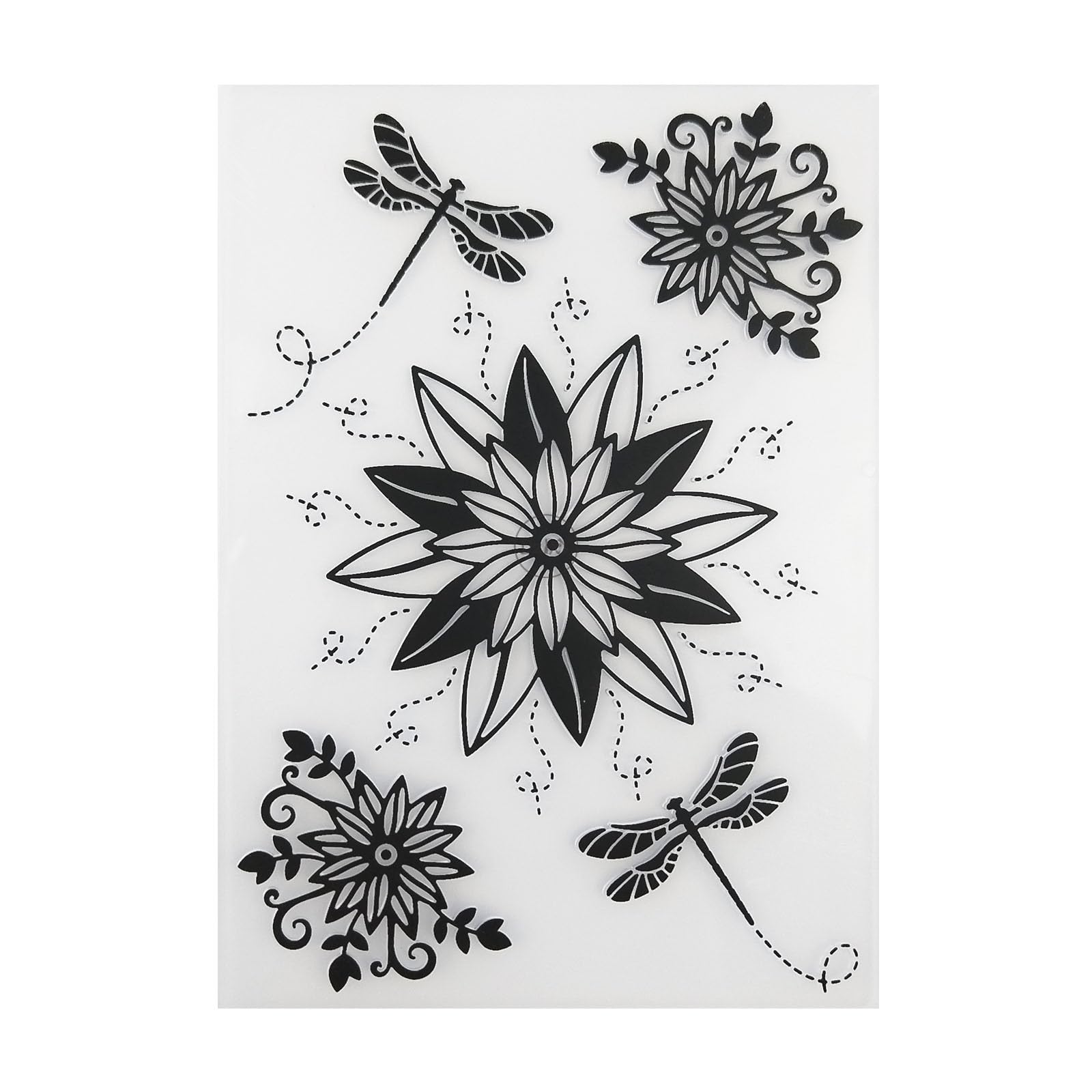 DzIxY Flowers Dragonfly Background Embossing Folders for Cards Making Supplies DIY Paper 3D Scrapbook Stencils Album Crafts Decoration Template