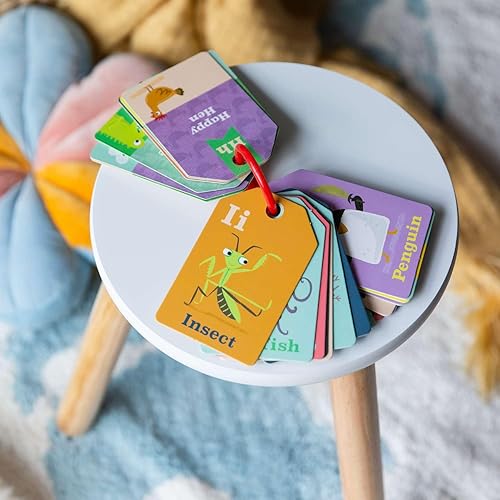 Miniatura 6 de Tarjetas flash, juguete de aprendizaje de animales ABC - Tarjetas flash fáciles en un anillo de almacenamiento para edades de 18 meses + - 10704