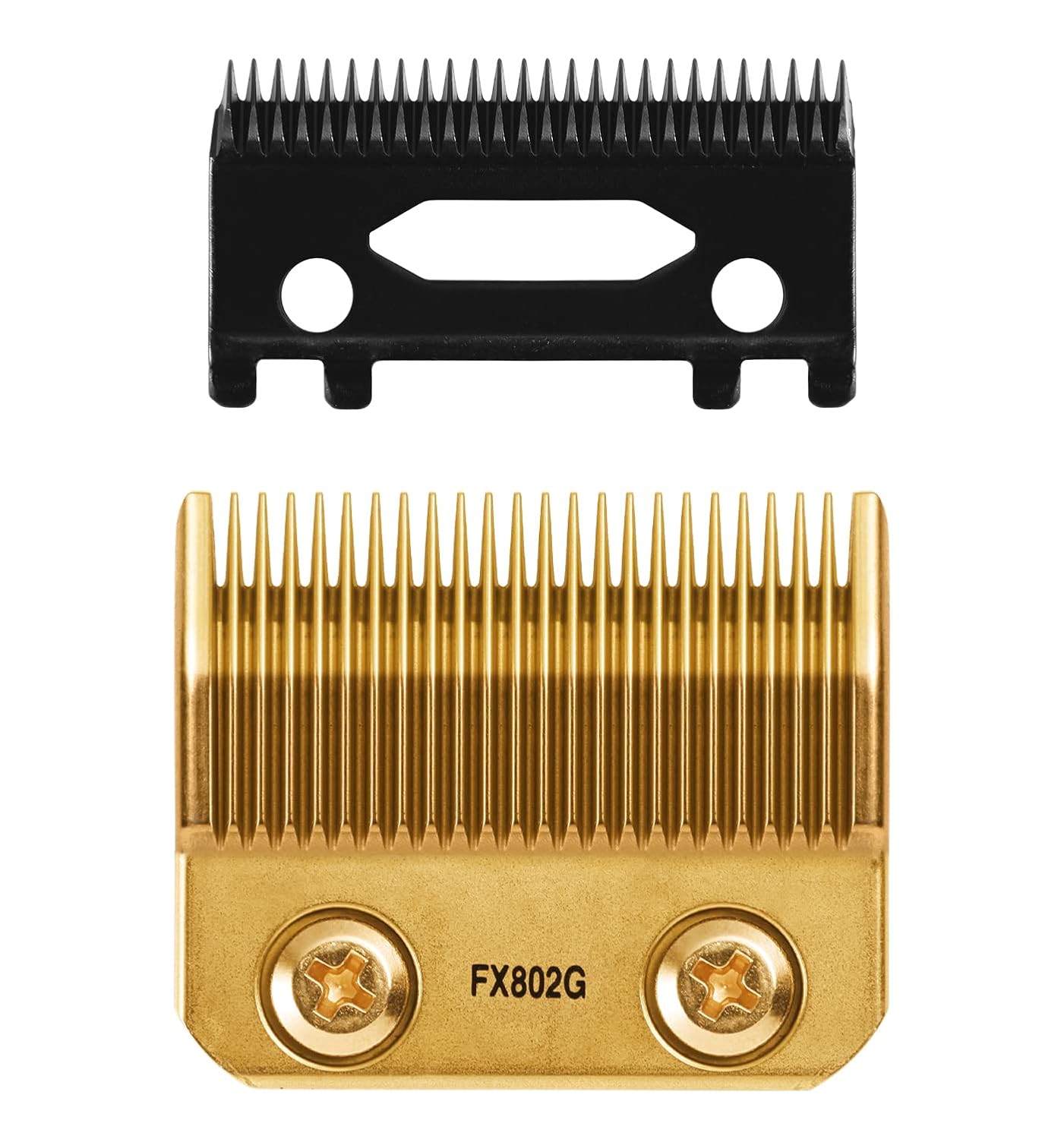 FX802G Replacement Blades Compatible with FX870/FXF880/FX810/FX825/FX673N Clippers, DLC Replacement Taper Blades for BaByli*s* Clipper Blades, Gold