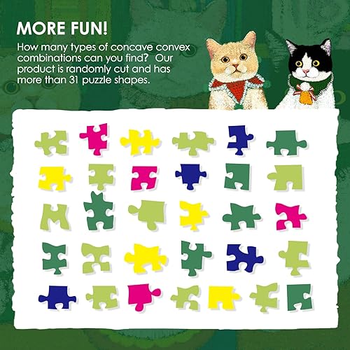 Vista 48 de MOMIBOOK Rompecabezas de 1000 piezas para adultos, rompecabezas de Civet Cat River View, imagen de pintura, rompecabezas de gato chino, desafiante