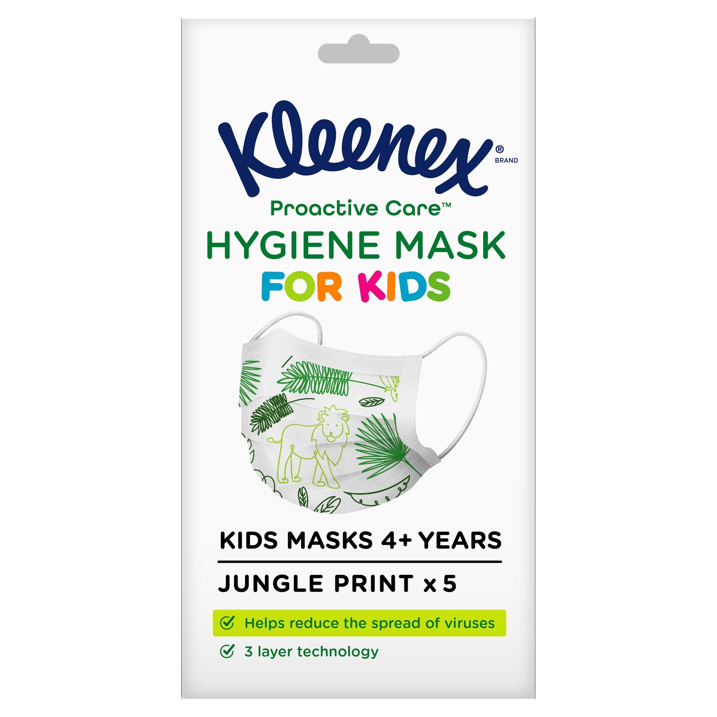 Kleenex Proactive Care Maschera viso per bambini traspirante usa e getta confezione da 5