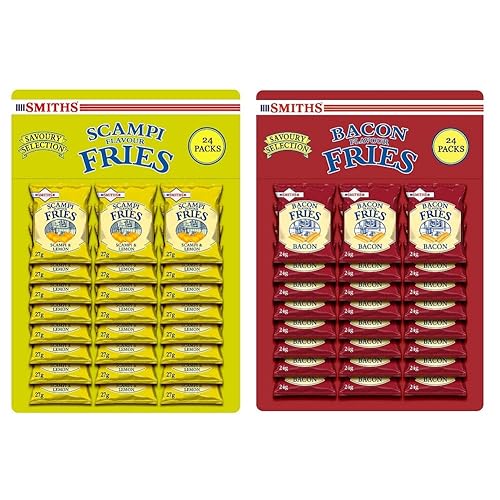 Smith's Savoury Selection Scampi & Lemon Fries 27g and Bacon Fries 24g (Case of 24)