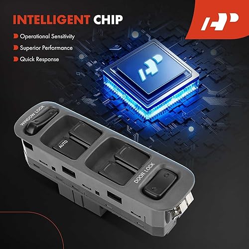 Miniatura 6 de A-Premium Interruptor de elevalunas eléctrico principal compatible con Suzuki Grand Vitara 1999-2002, Vitara 1999-2003, XL-7 2005-2006, lado