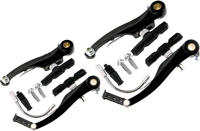 2 x V Brake Lever Set, Front and Rear Calipers Break Kit for Mountain Bike MTB Cycle Bicycle Alloy