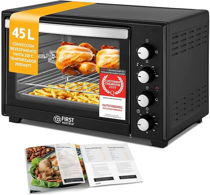 TZS First Austria - Mini Horno 45L 2000W - Minihorno para pi