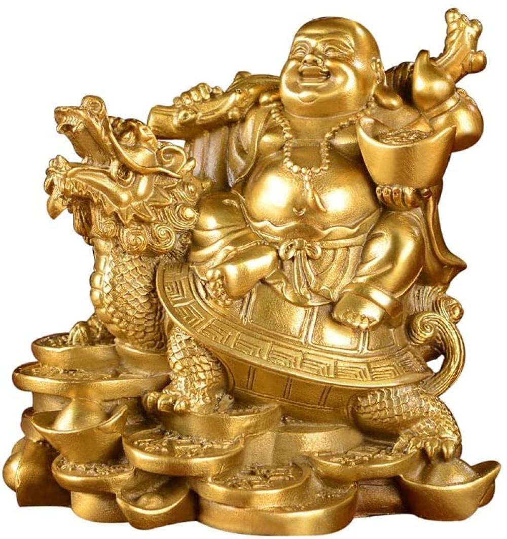 Taureau Feng Shui en Laiton Doré Idée Cadeau Déco Traditionnelle