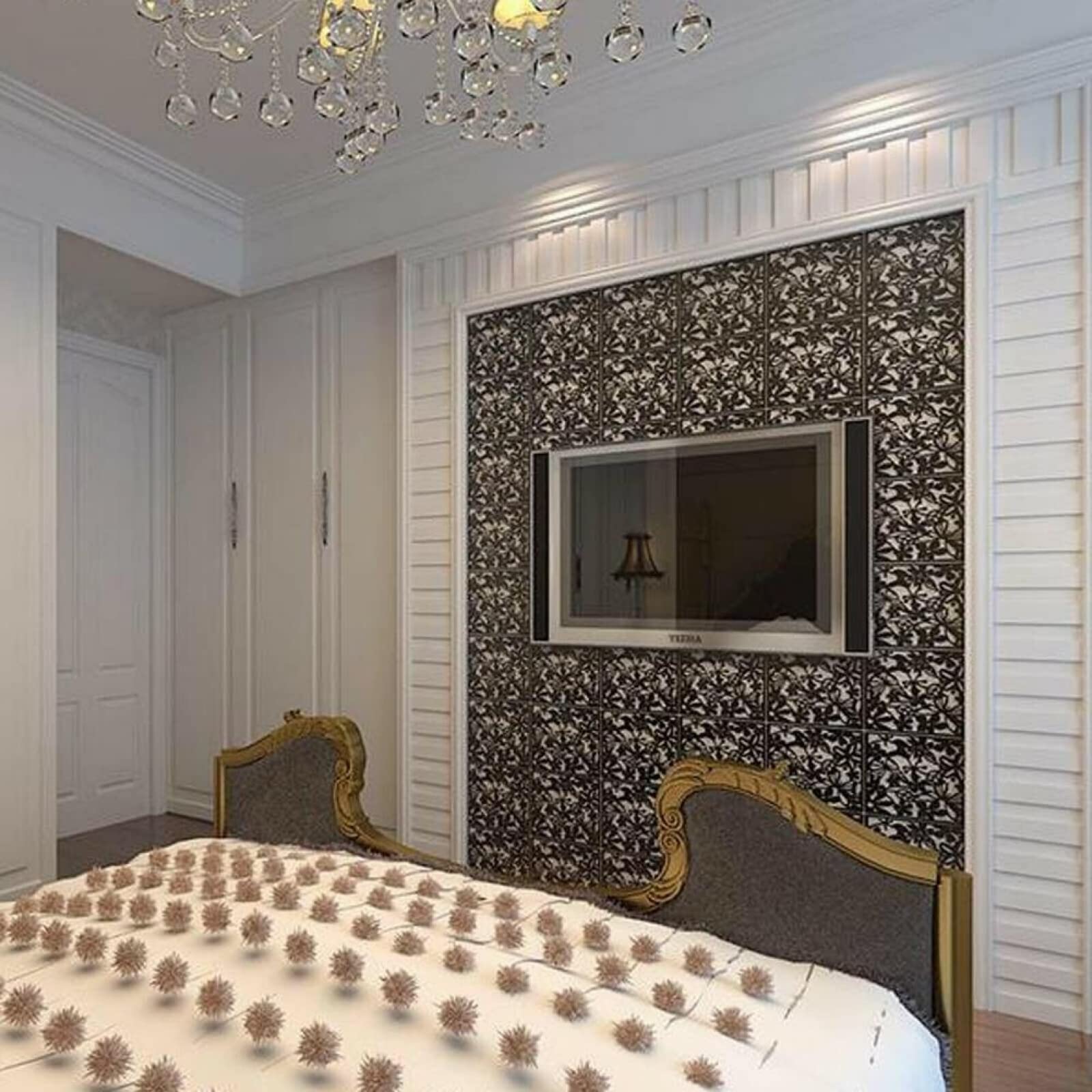 12 divisori vuoti da appendere, divisori, divisori, pannelli divisori, decorazione artistica fai da te per casa, hotel, soggiorno, camera da letto (nero