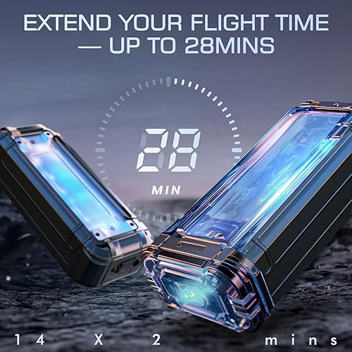 Miniatura 6 de BEZGAR Dron con cámara para adultos 1080P HD, BD102 RC Quadcopter con motor sin escobillas, posicionamiento de flujo óptico, vuelo automático,