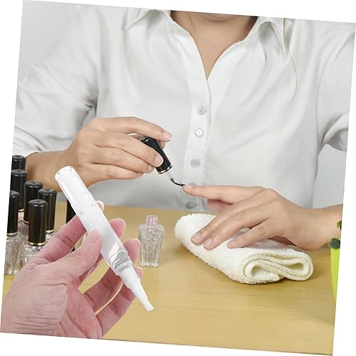 Gatuida Empty Cuticle Oil Pens with Brush Tip Refillable Twist Pens for Nail Care Transparent Cosmetics Container for Growth Liquid for Nail Treatment and Moisturizing