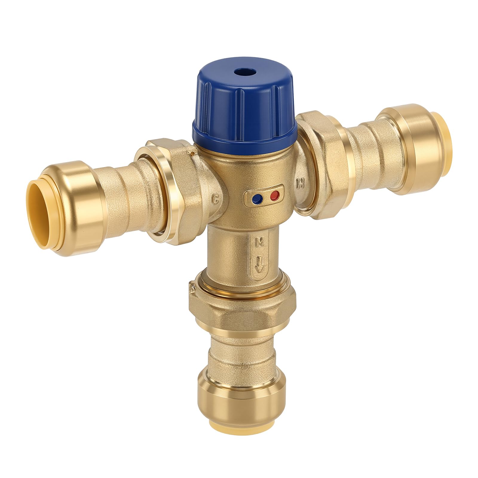 Vanne mélangeur thermostatique 3/4" Push-Fit - Contrôle de la température - Laiton