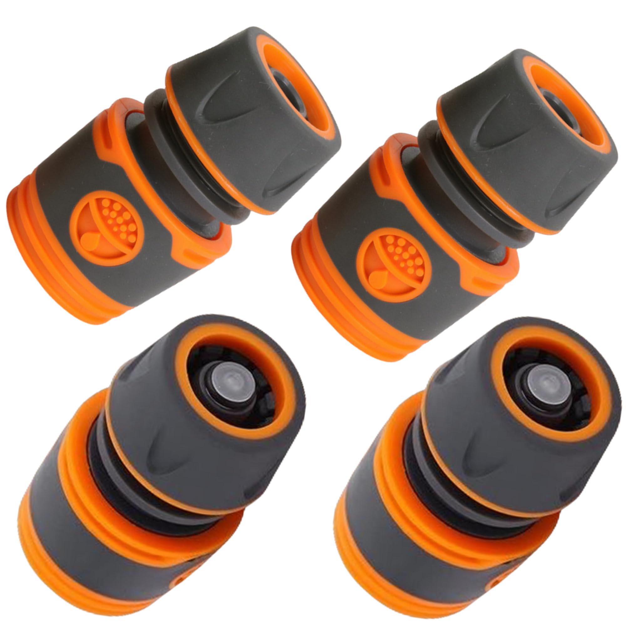 2 Stop Pack Hose Connector Set - Quick & Waterstop Connectors for Hose Ends UV & Frostproof, 1